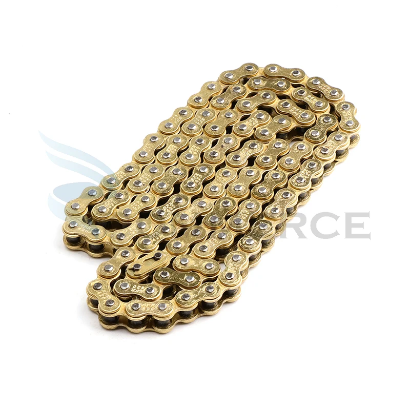 Motorcycle 420 Gold Chains 104L 110L Links Drive Chain For 50cc 70cc 90cc 110cc 125cc Dirt Pit Bike Motocross ATV Quad