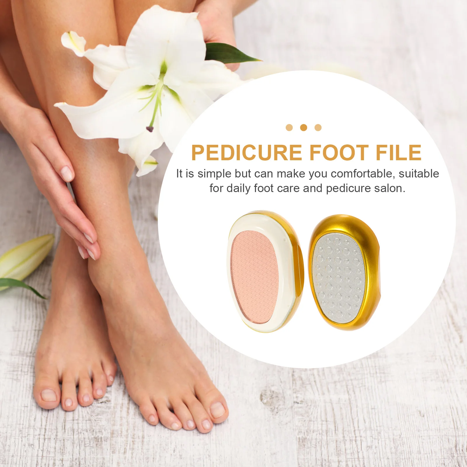 

1Pcs Premium ABS and Glass Foot Pedicure Grinder Smooth Grip Callus Remover Tool for Dead Skin Exfoliation Foot Care Exfoliating