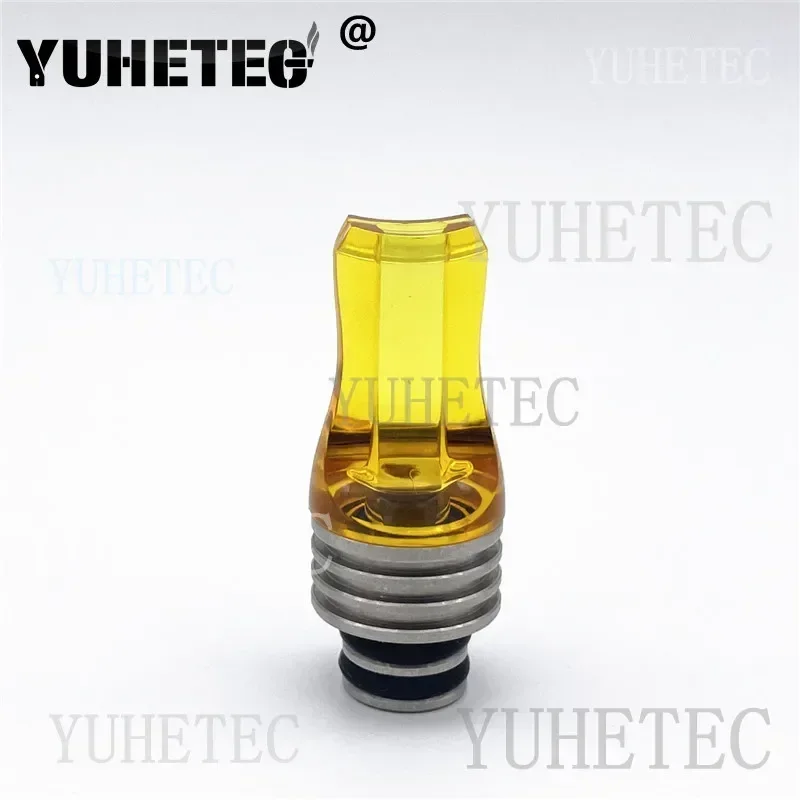 1PC 510 เคล็ดลับหยดสแตนเลสพลาสติก MTL ปากแบน Straw Joint