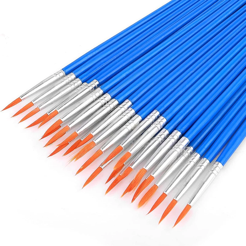 30 Pcs Paint Brushes Set Fine Tip Paint Brush Small Painting Brushes Kit for Miniature Detail Painting Acrylic Oil Watercolor