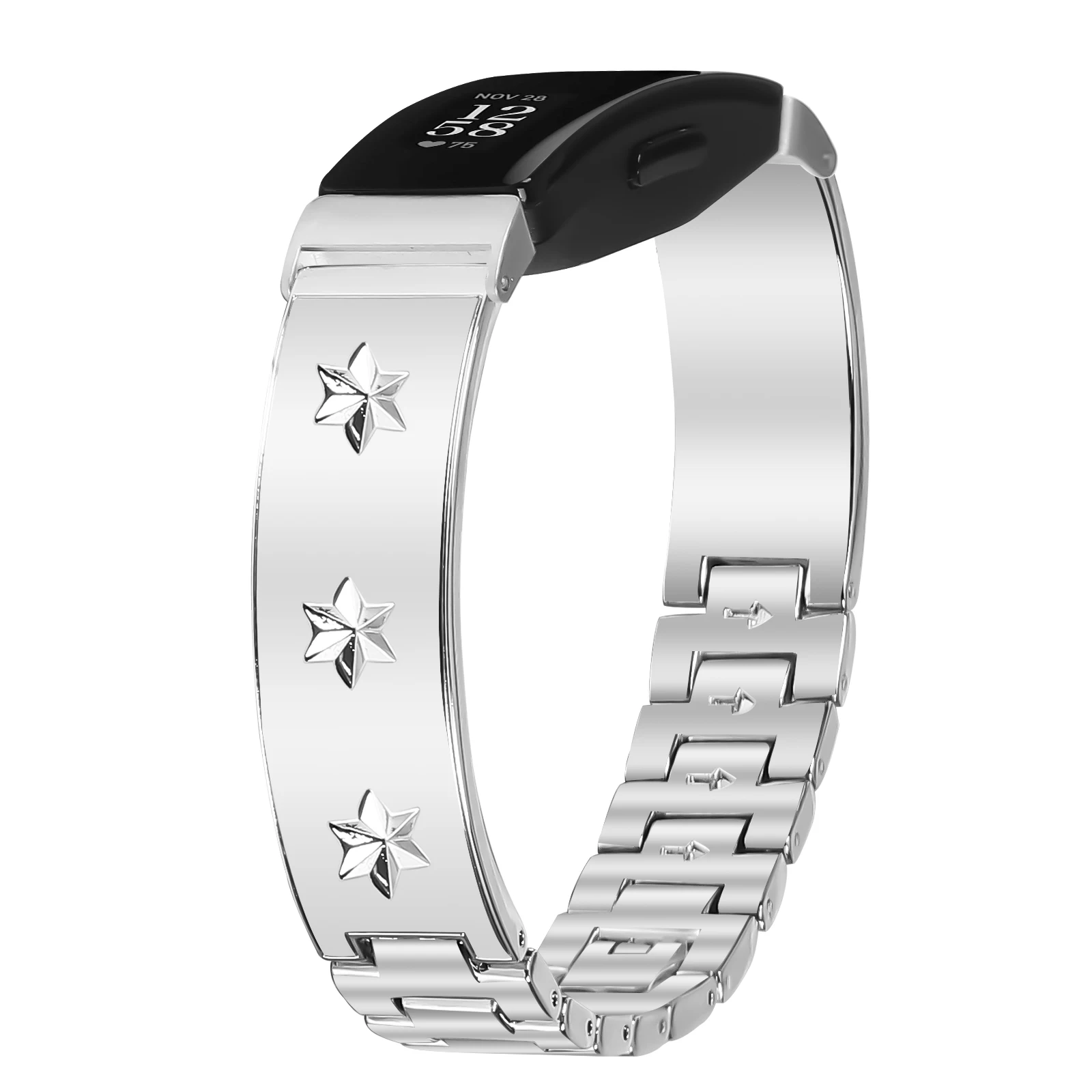 Stainless Steel Strap for Fitbit inspire / inspire hr Smart Bracelet band snowflake Shape for fitbit inspire 2 ace 3 2 watchband