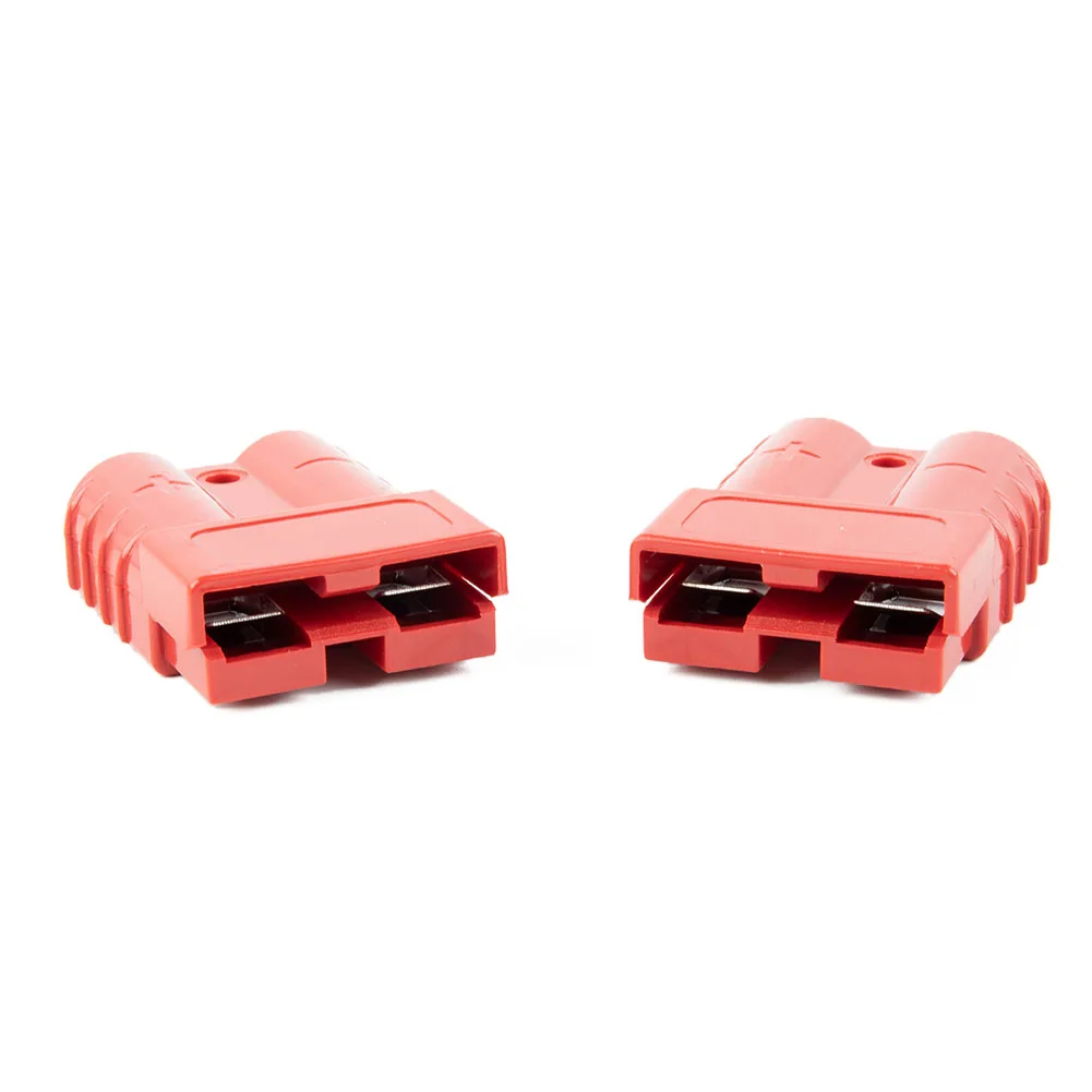 1 Pair 600V Industrial Battery Connectors For 50A 120A with PPO Insulation and 2 Pin Straight Interface for DC Power Systems