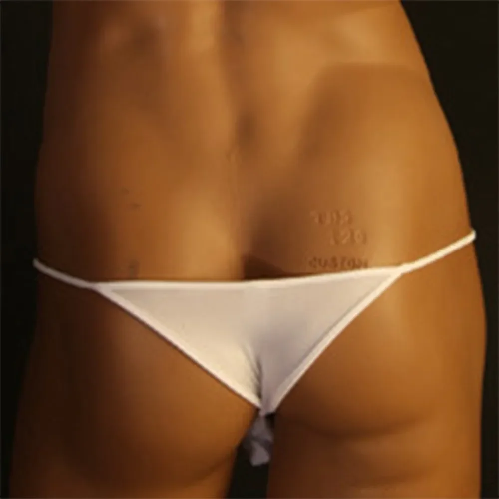 

Sexy Men's Thong Bulge Pouch T-back Underwear Briefs Low-rise Long Bulge Pouch G-String Breathable Buttocks Hollow Thong