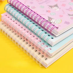 Wholesale Sanrio Anime Cartoon Coil Notebook Hello Kitty Kuromi A5 Loose-leaf Notebook Notepad Cute Girly Heart