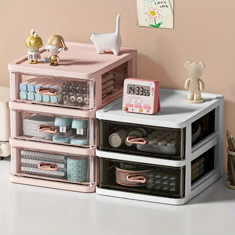 A Multi-layer Desktop Storage Brawer Storage Box, A Hair Accessory Miscellaneouesktop Storage Box For Jewelry And Gemstones