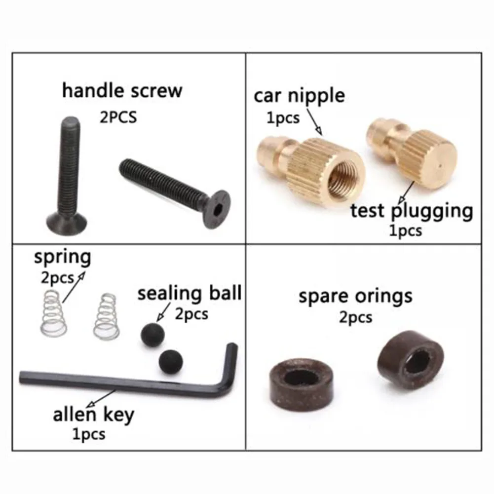 37Pcs/set Air Pump Copper Piston Accessories High Pressure Spare Parts Kits Bleed Screw Brand New Copper Piston Wrench