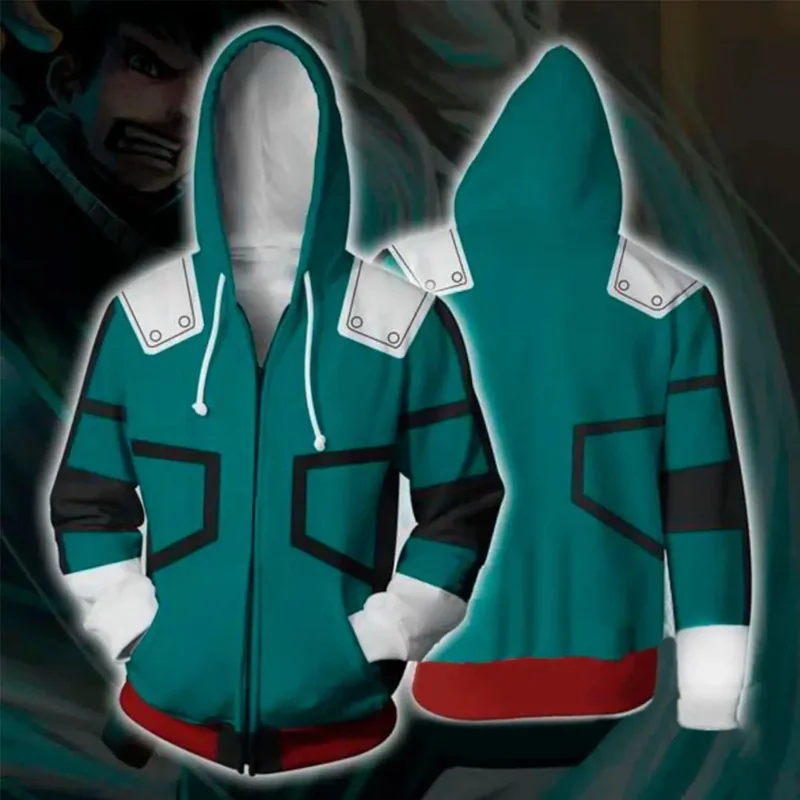 Boku No My Hero Academia Midoriya sudaderas con capucha Izuku Todoroki Shoto disfraz de Cosplay hombres mujeres sudadera uniforme escolar chaquetas abrigo