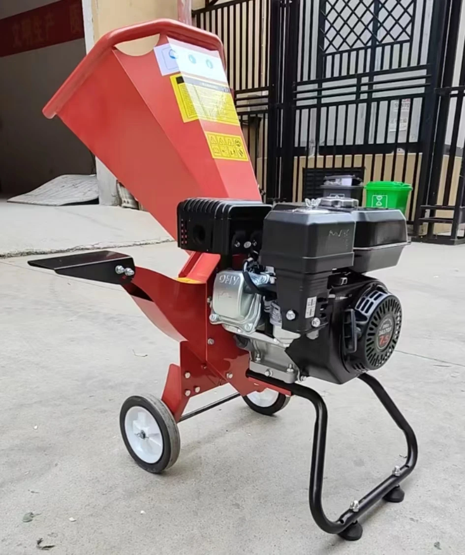 OEM Forestry Machinery 12CM 15HP Self Feed Petrol Power Wood Tree Branch Chipper Shredder Machine With CE