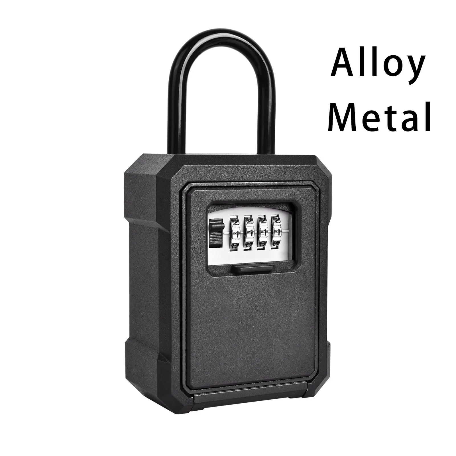 Alloy Security Key Lock Box Wall Mounted with Digital Code Resettable Code Combination Lock Box for Keys Metal Key Storage Box