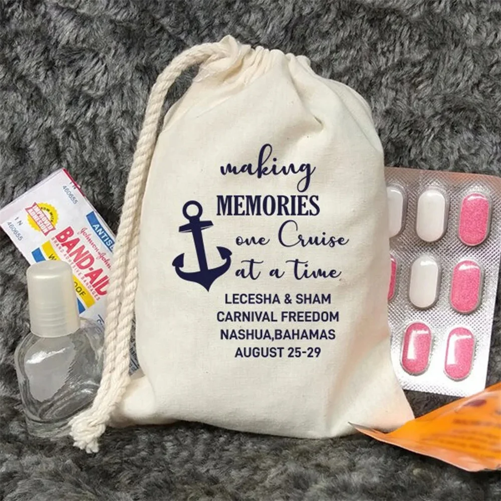 25 PCS Making memories cruise Oh Ship Kit-Bachelorette Party Favor Bags-Customized Recovery Kits-Cruise hangover kit-Custom Bach