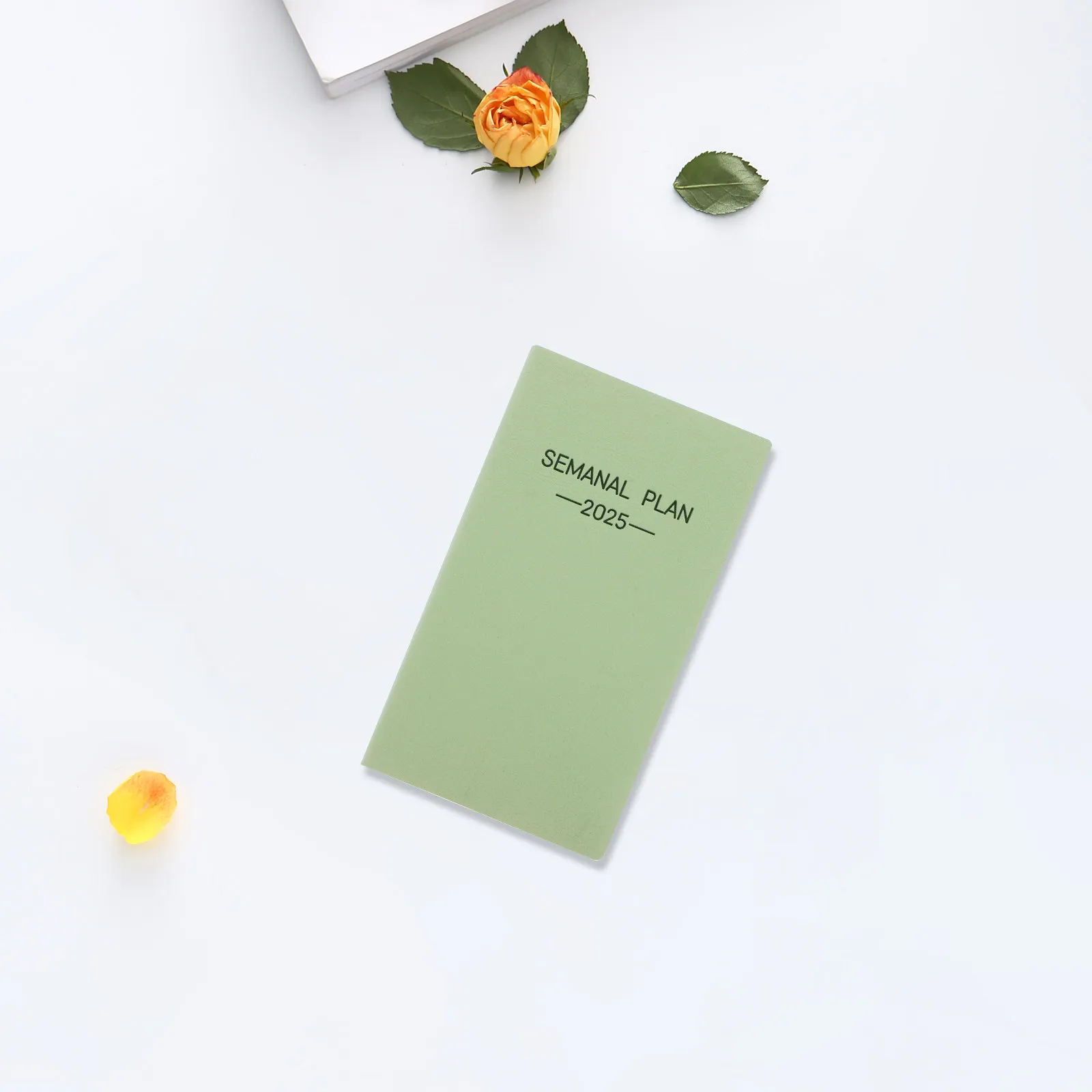 

Weekly Schedule Pad Spanish Agenda Book Thick Paper Clean Writing Experience Sturdy Binding Elegant Faux Cover Daily Planner