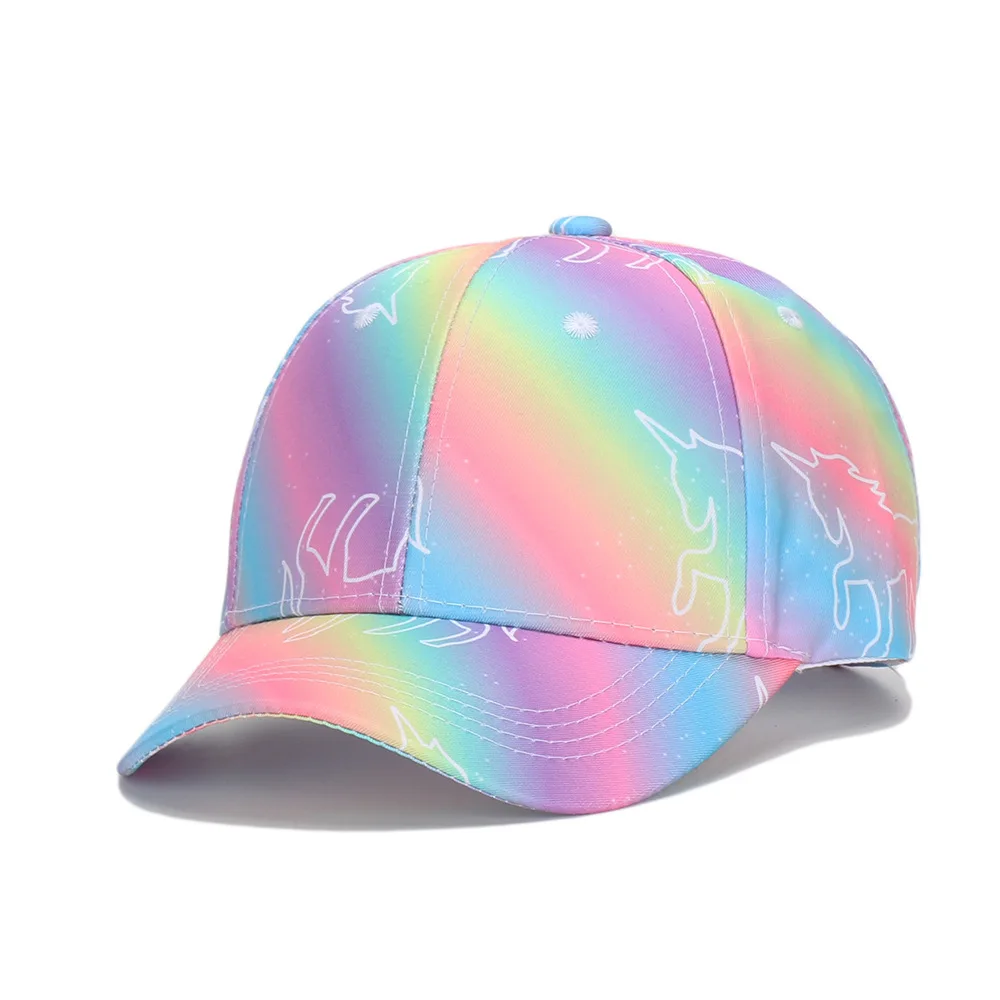 Fashion Color Tie Dye Hat Spring Autumn Breathable Baseball Cap Personality Outdoor Sports Sun Protection Hat