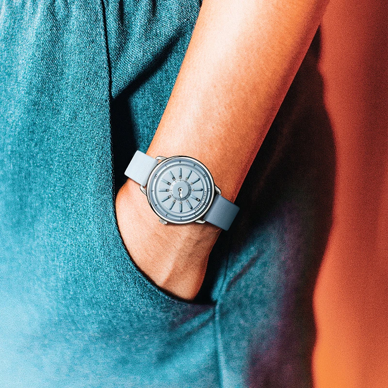 Magnetic 38mm Quartz Watch Silver Dial Japanese Movement Leather Strap Artisanal Gunmetal Grey 2026 New Watch Magnet Watch