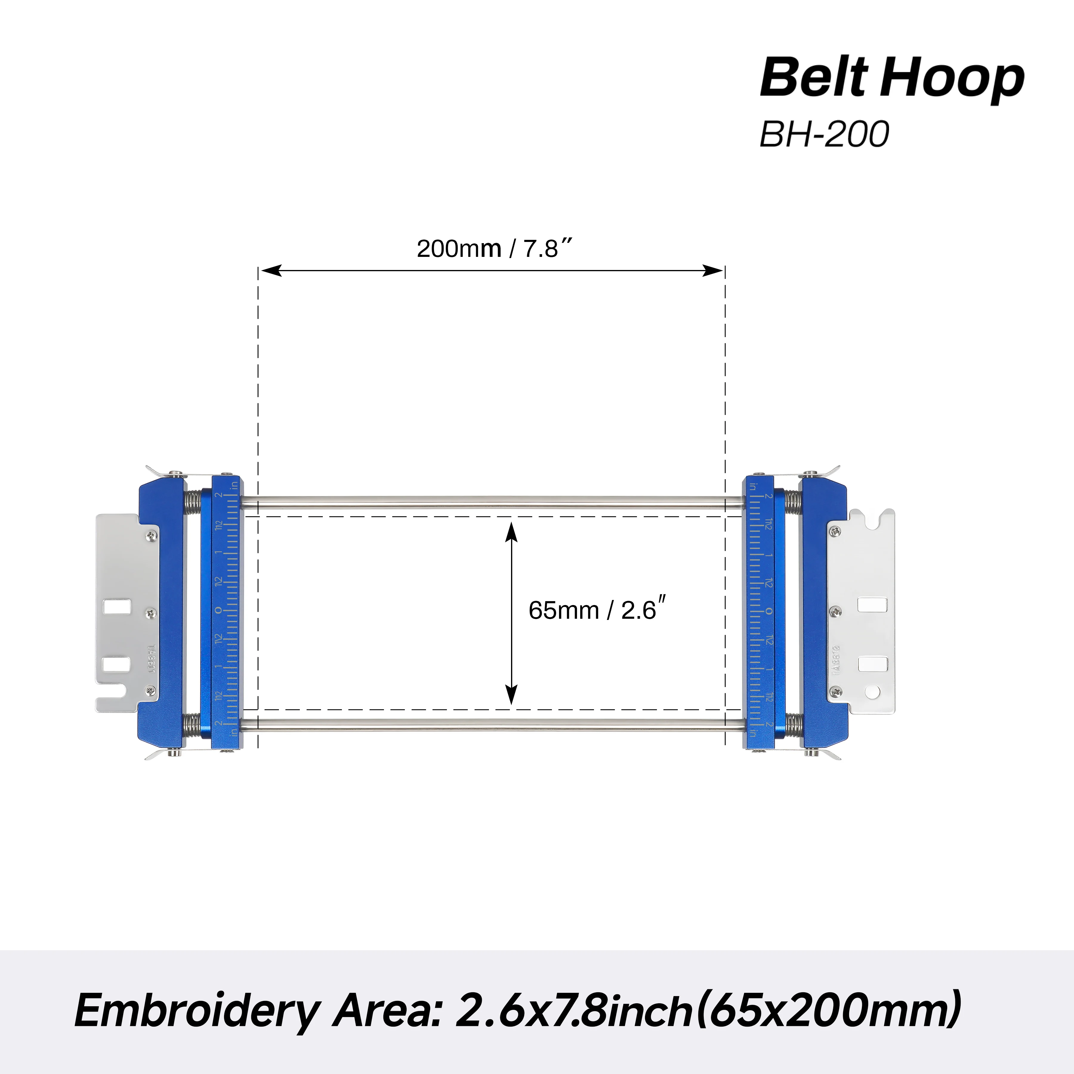 

Metal Belt Embroidery Hoop Frame for for Belts, Collars, Sashes for Ricoma EM1010 TC1501 MT1501 etc Machines