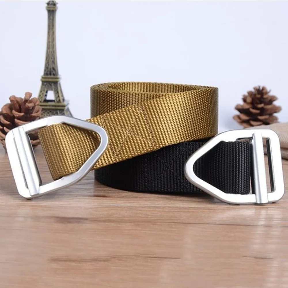 

Fashion 3.6cm Width Nylon Waist Belt Waistband Pants Men's Business Belt Jeans Accessories Adjustable Metal Buckle Belt Male