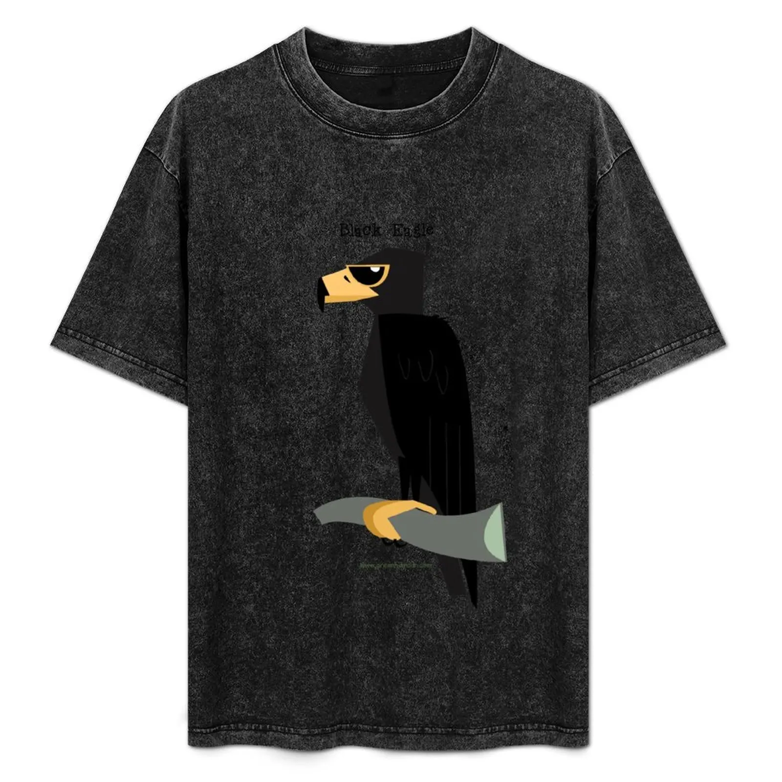 

Black Eagle Caricature T-Shirt Casual All Match Tee Shirt for Men