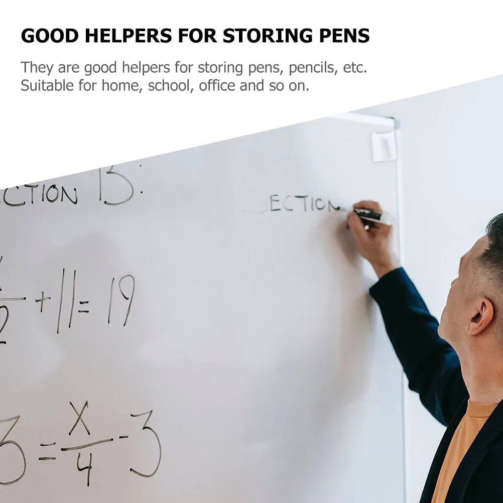 

125pcs Adhesive Whiteboard Refrigerator Office School Use Holder Whiteboard Pen Buckle Pen Holder Storage Buckle