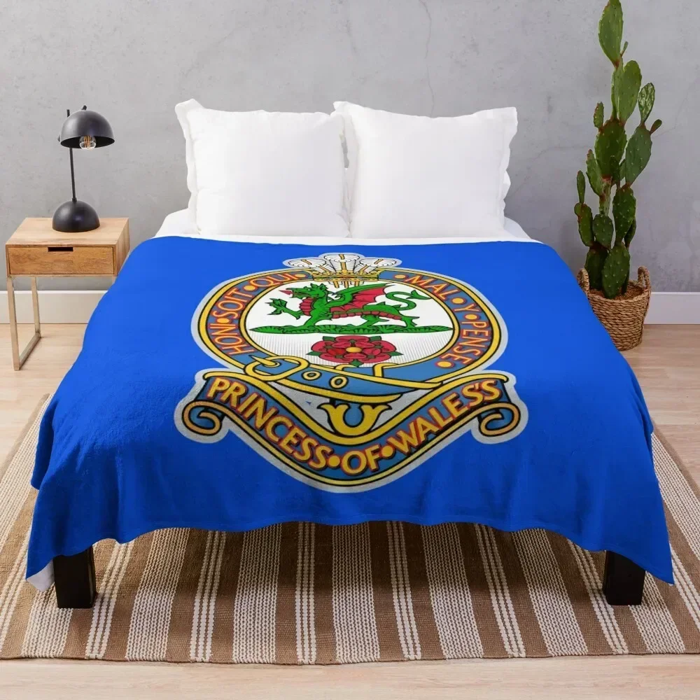 PRINCESS OF WALESS ROYAL REGIMENT Throw Blanket Warm Napping Blanket for Office Couch Bed