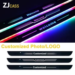 【Customized】Car Door Sill Light LED Car Ambient Lights RGB Welcome Pedal light For Hyundai Nissan Toyota Mazda B-MW Other Auto