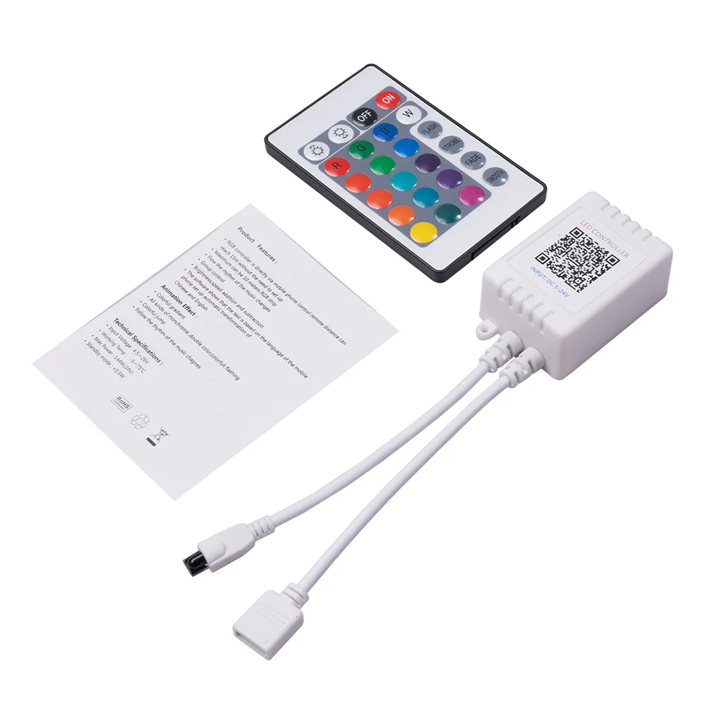 

RGB Light Strip Remote Controller for LED Tape Brightness Adjustable Wireless Accessory LED Rope Lighting Smart