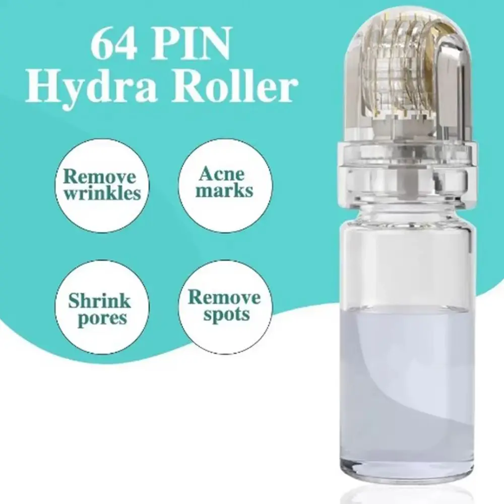 

Hydra Needle 64, титановый аппликатор для сыворотки, инструменты, золотая игла, валик для лица для красоты, ухода за кожей