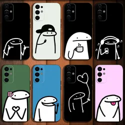 F-Flork Funny Meme Phone Case For Samsung S24,S21,S22,S23,S30,Ultra,S20,Plus,Fe,Lite,Note,10,9,5G Black Soft Cover