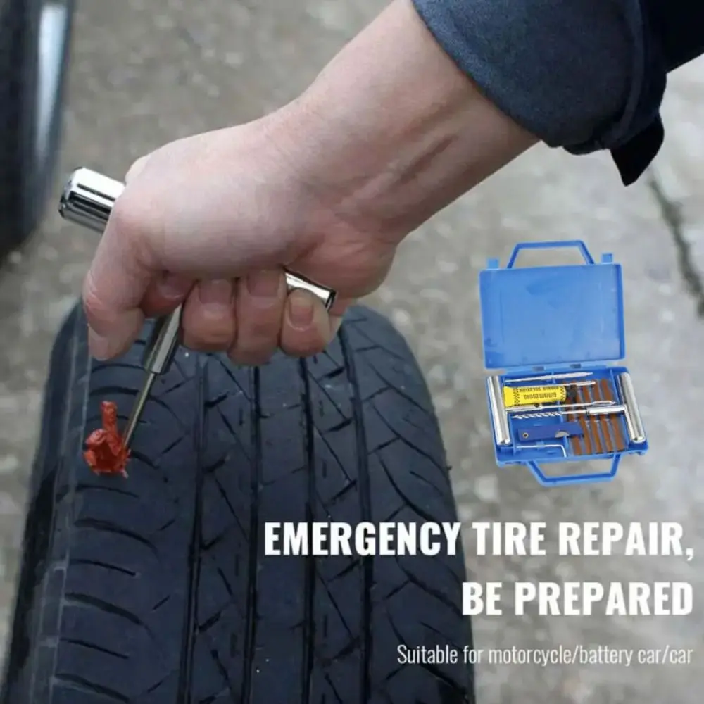 

Heavy Duty Tire Repair Tool Kit Repair Tools Mini Tool Kit Puncture Repair Kit Portable Emergency Tools Tubeless Tire Repair