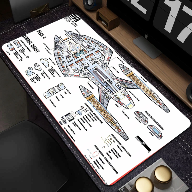 

Spacecraft Mouse Pad Art Large Gaming Mousepad Gamer Rubber Computer Mouse Mat Game Locking Edge Keyboard Mat HD Print Desk Mats