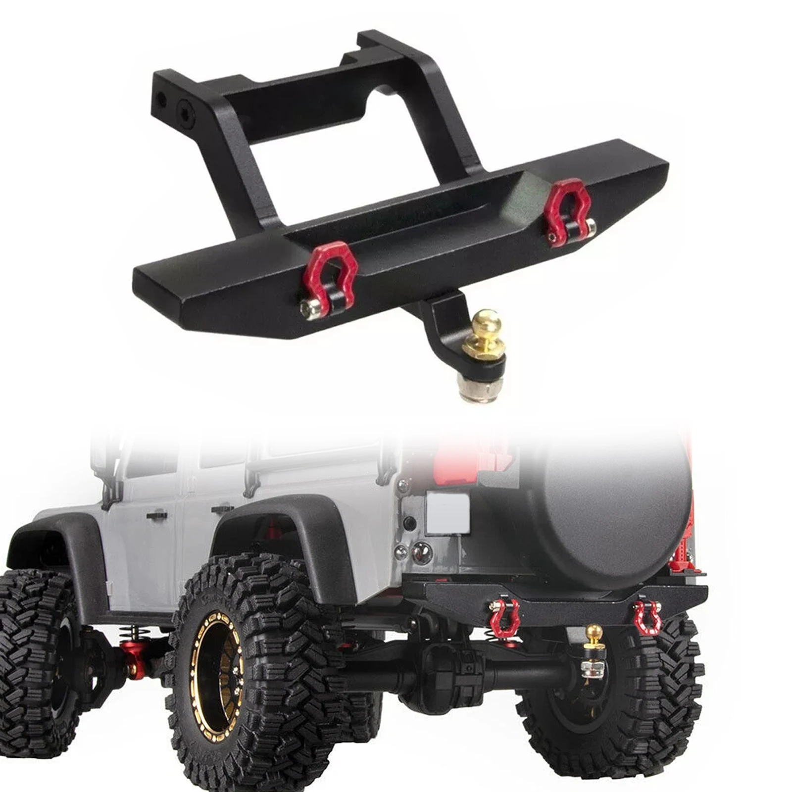 

Rear Bumper with Tow Hook For 1/18 Traxxas TRX-4M Defender RC Upgrade