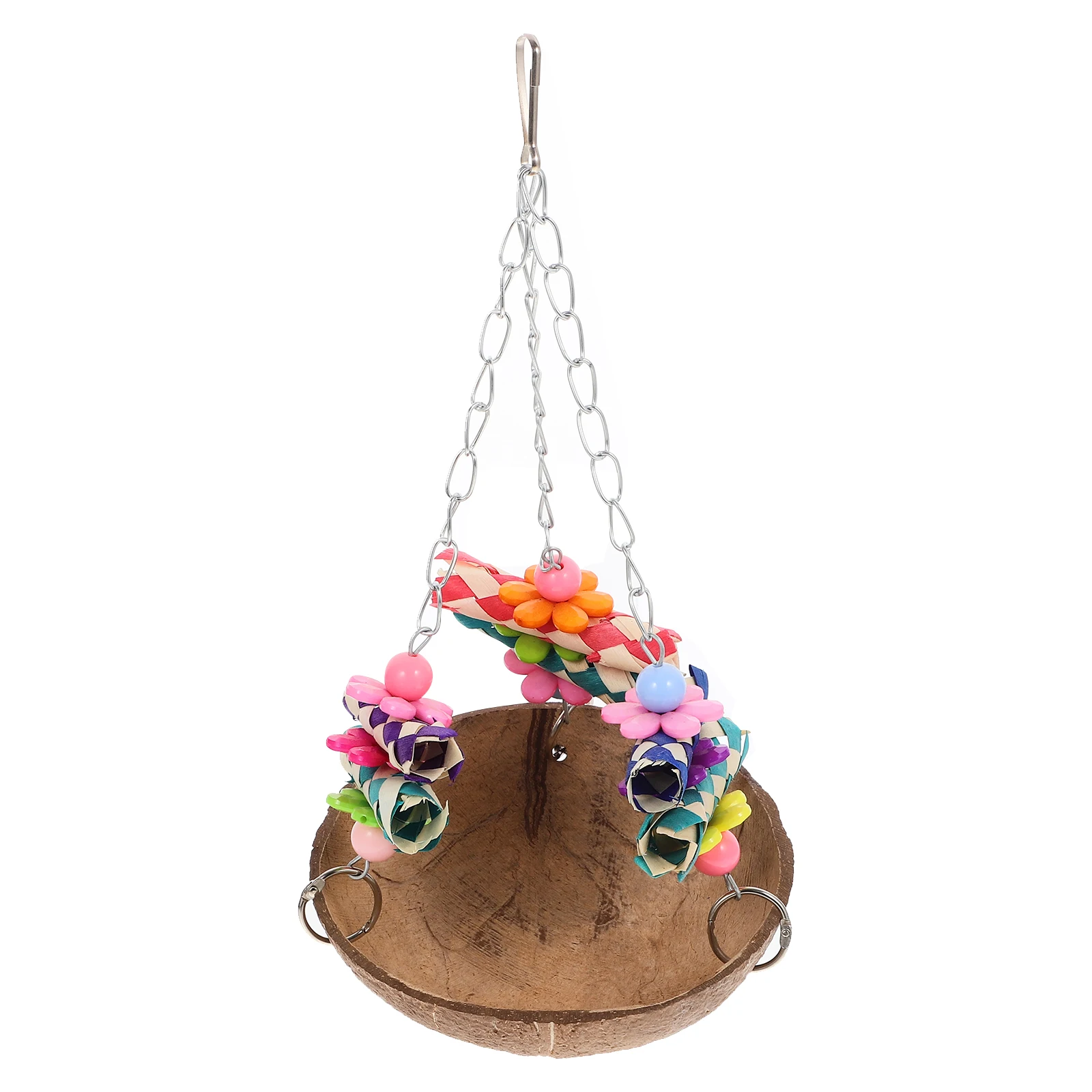 

Coconut House Hammock Nest for Large Birds Small Wear resistant Parakeet Nests Supplies Durable Bird House Pet Bedding Reptile