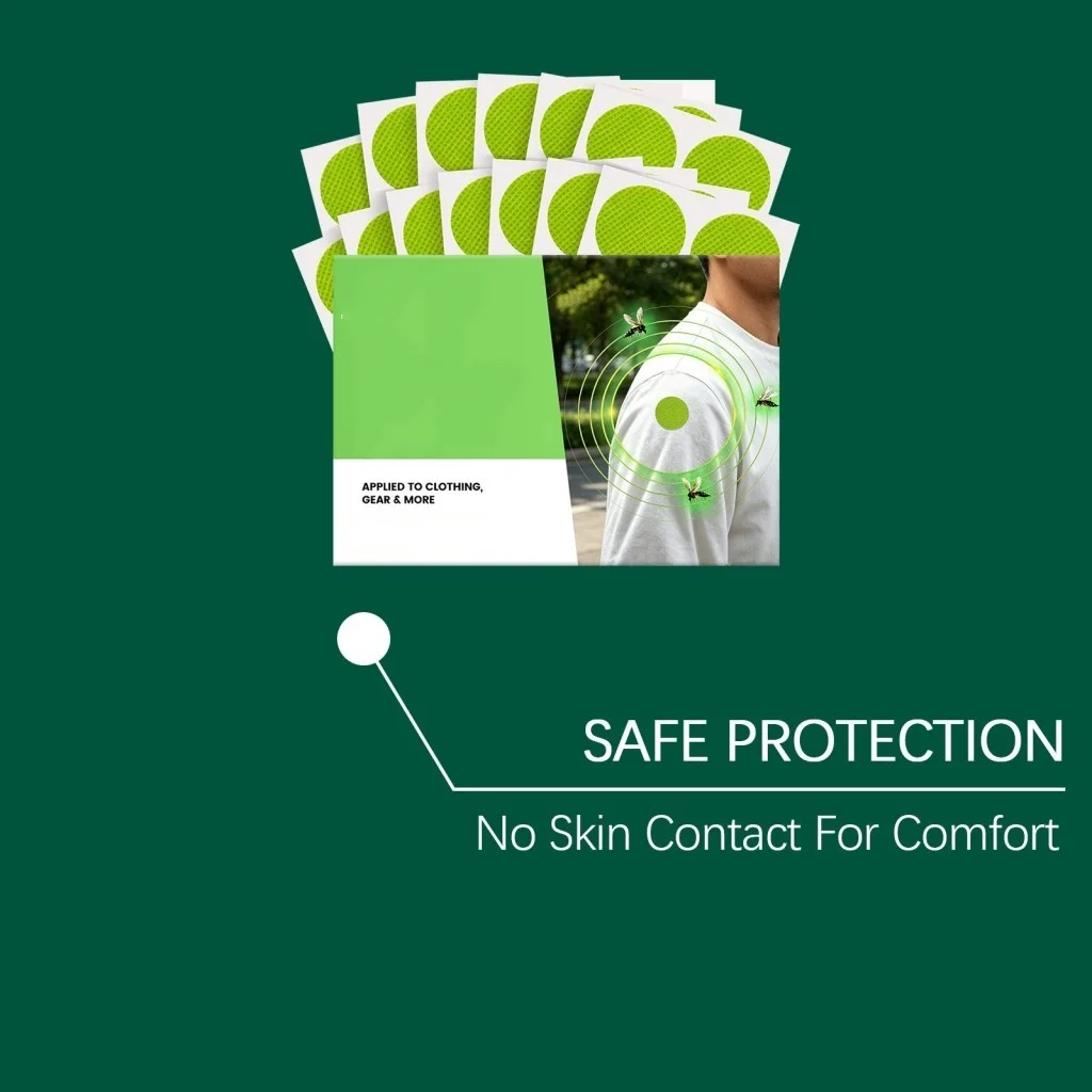 Mosquito-Repellent Sticker Plant-Based Formula Non-Irritating Portable Pack For Outdoor Camping