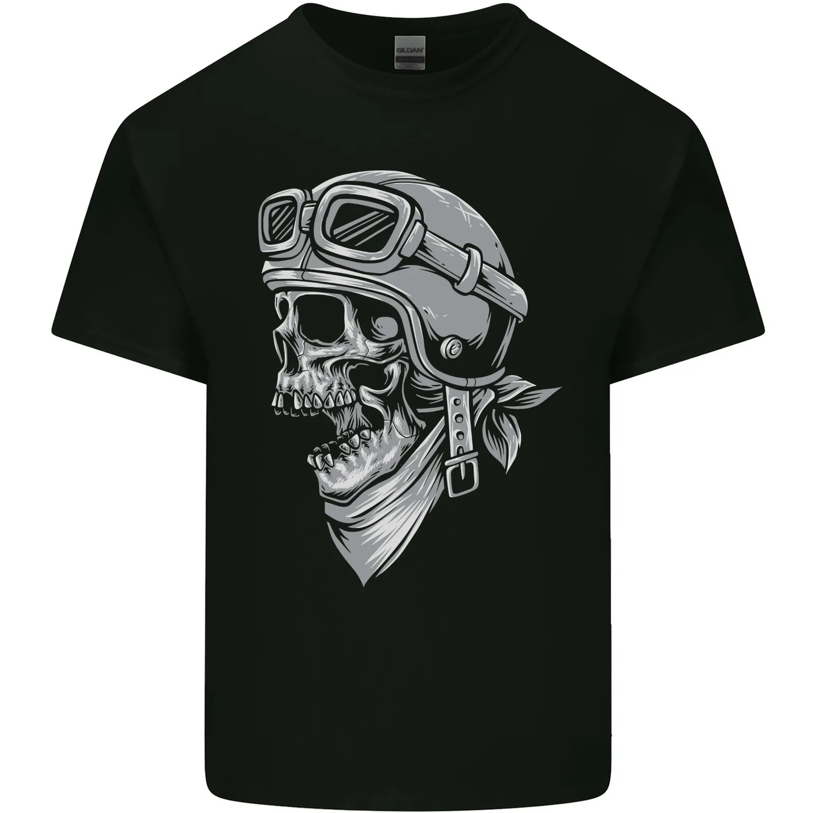 

Biker Outlaw Skull Motorbike Motorcycle Mens Cotton T-Shirt Tee Top