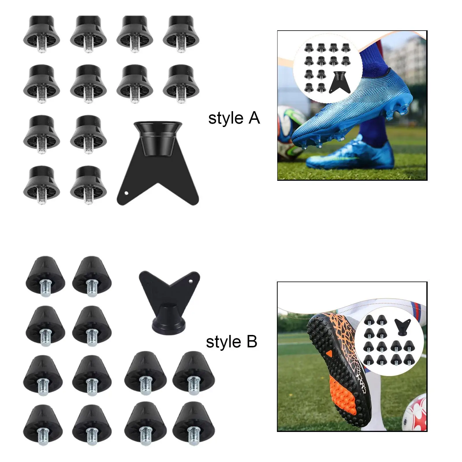 

Football Boot s Rugby Portable with Wrench Hardware Professional Replacement Accessories for Indoor Outdoor Sports