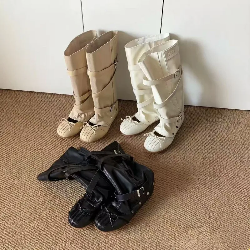 

Новые женские ботинки из натуральной кожи 2026 года, весна-лето, дизайнерские, съемные, двухсекционные, Zapatos