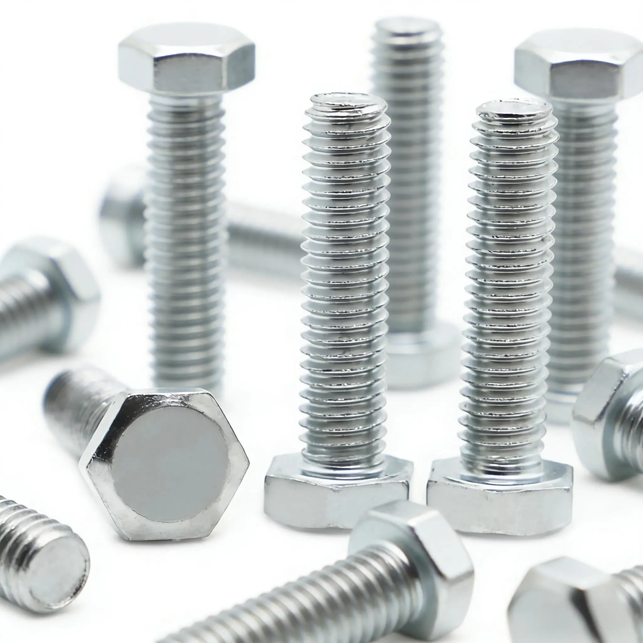 M4 M5 M6 M8 M10 M12 DIN933 Hex Head Bolt Carbon Steel Metric Thread External Hexagon Screw Full Thread Hardware Fastener