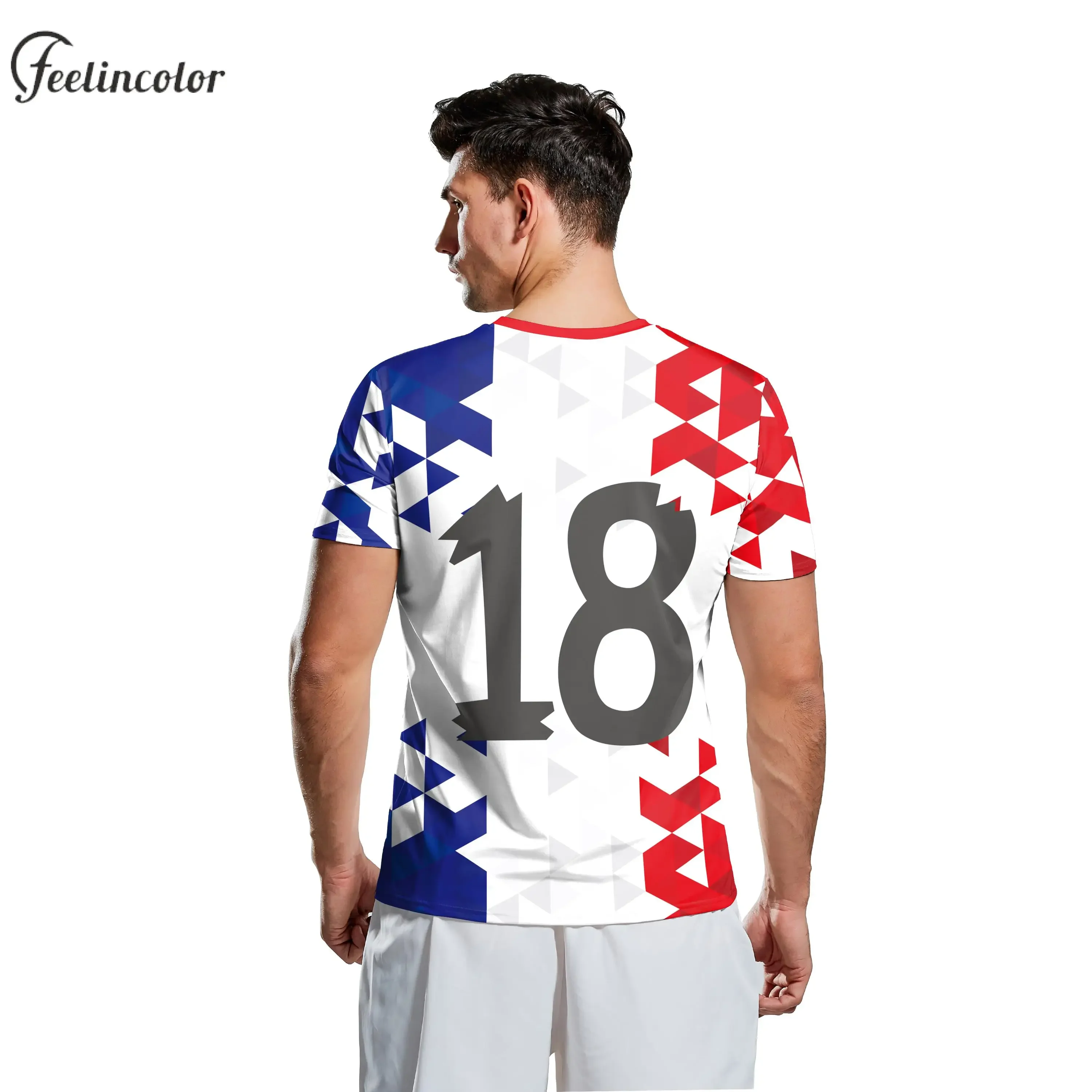 European Cup Croatia T-Shirt for Men HR Flag Tee Shirts Fashion 18 Soccer Top Red White Grid Football Jerseys Unisex Clothing