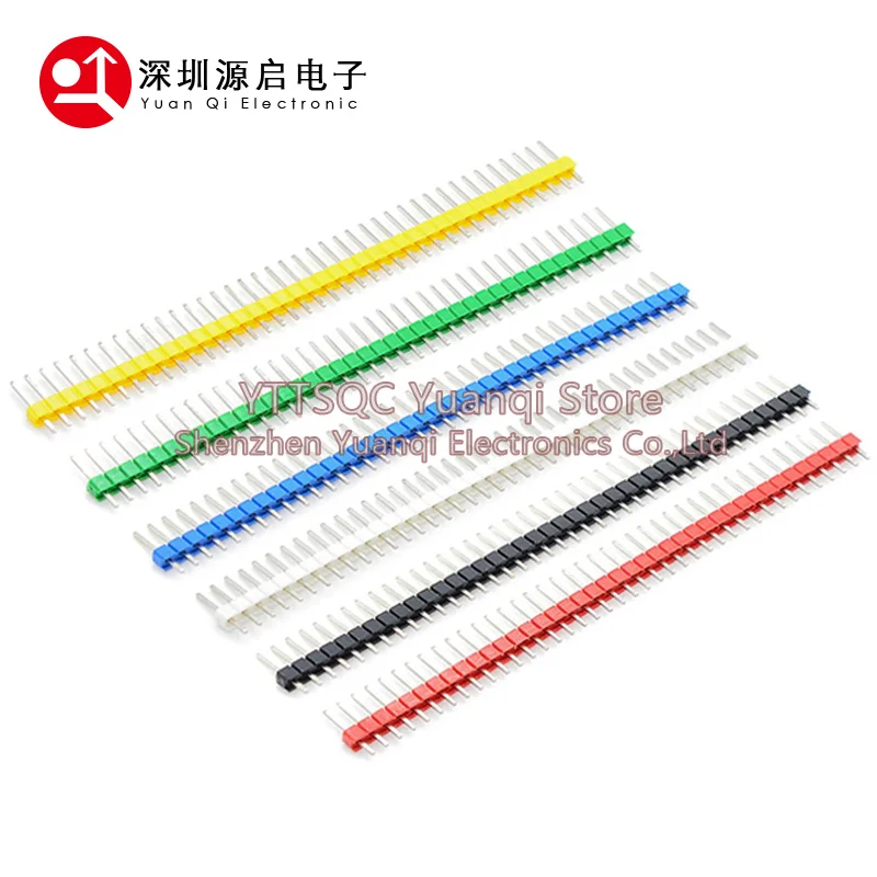 30PCS 40 Pin Breakable Pin Header 2.54mm Single Row Male Header Connector Kit PCB Pin Strip For Arduino