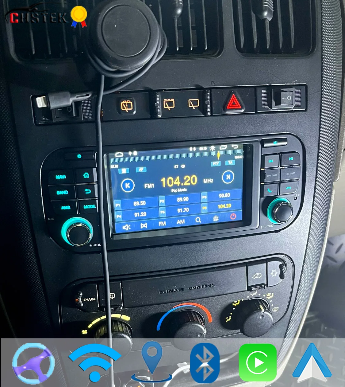 

CHSTEK Android 13 Car Radio For Jeep Wrangler Dodge Grand Cherokee Liberty Chrysler Carplay Multimedia Stereo Player WIFI 4G GPS