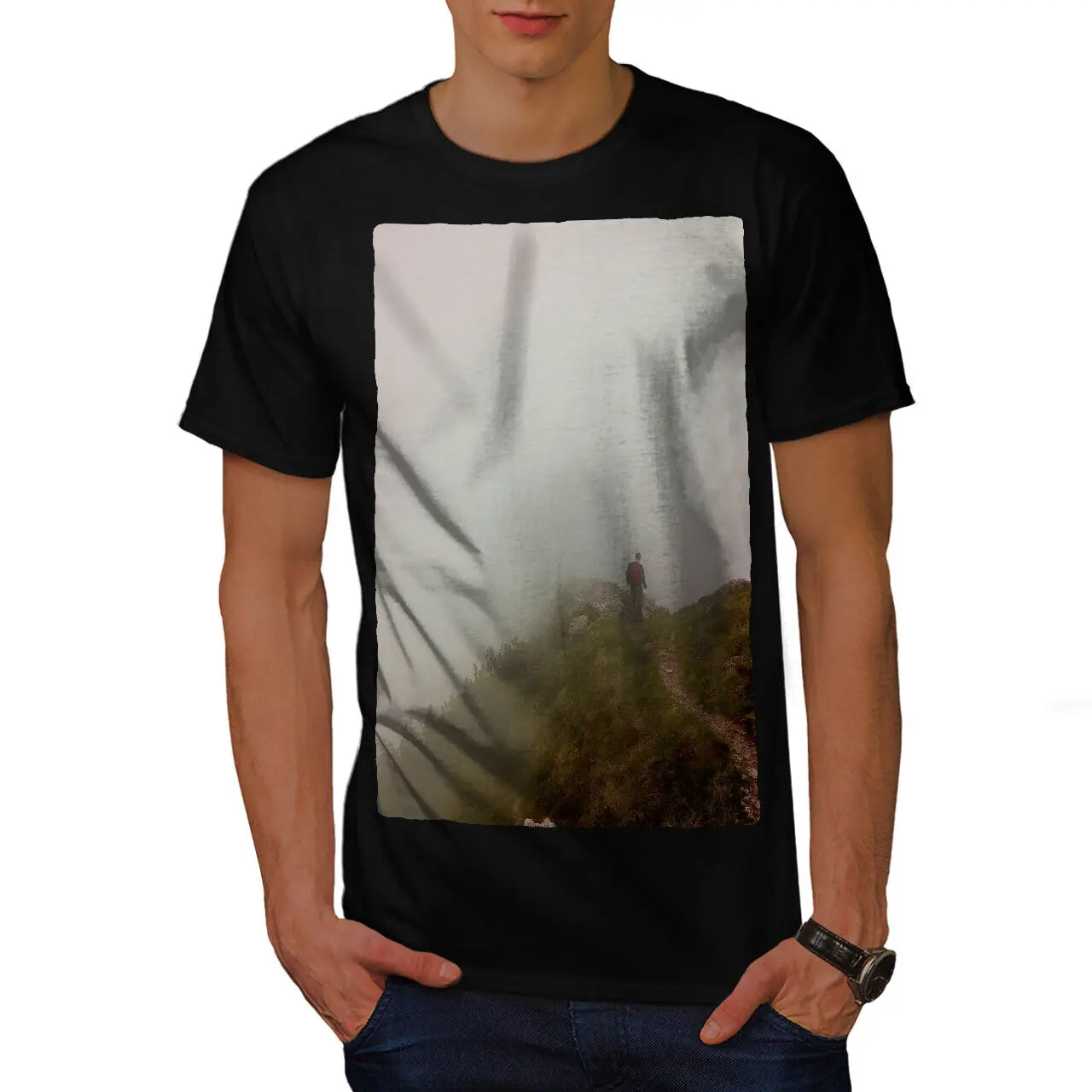 Nature Mountain Freedom Above Mens T-shirt