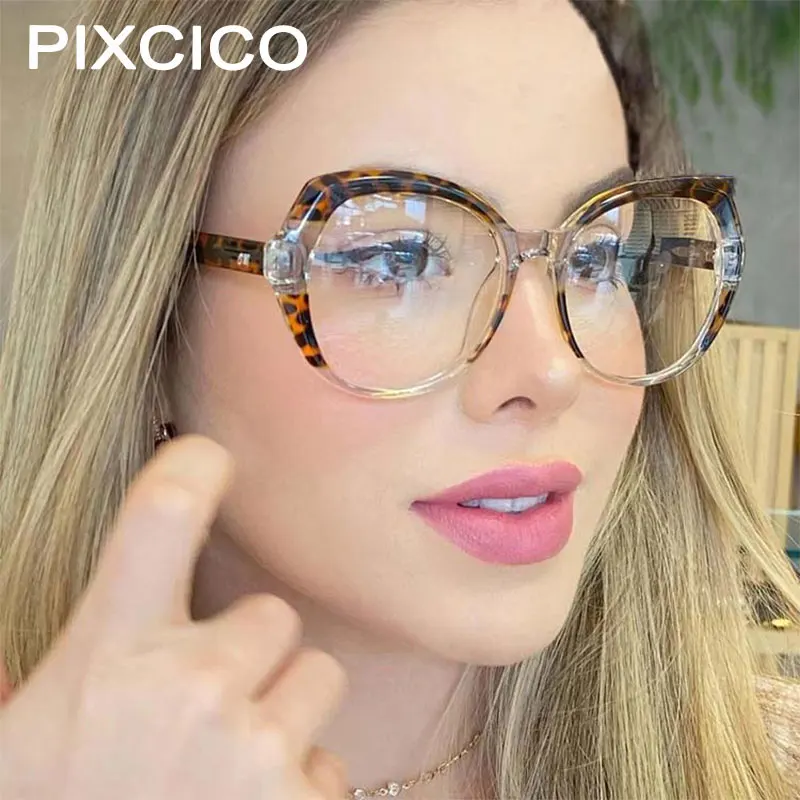 R54716 TR90 Fashion Irregular Ladies Anti-Blue Glasses Frame Brand Rainbow Color Glasses +0.5~+6.0