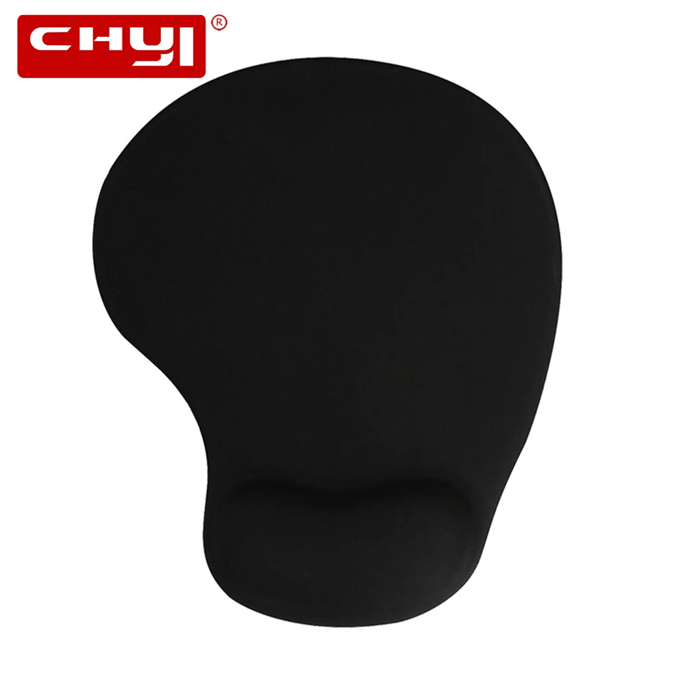 

CHYI Mouse Pad Ergonomic Gaming Mousepad Black Memory Foam Non Slip PC Mause Desk Mat Wrist Rest Mause Pad For Laptop PC Gamer