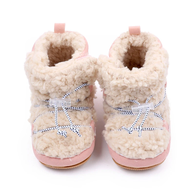 

Infant Girls Winter Boots Soft Faux Fur Snow Booties Warm Toddler Ankle Shoes for Newborn Baby Walking in Cold Weather