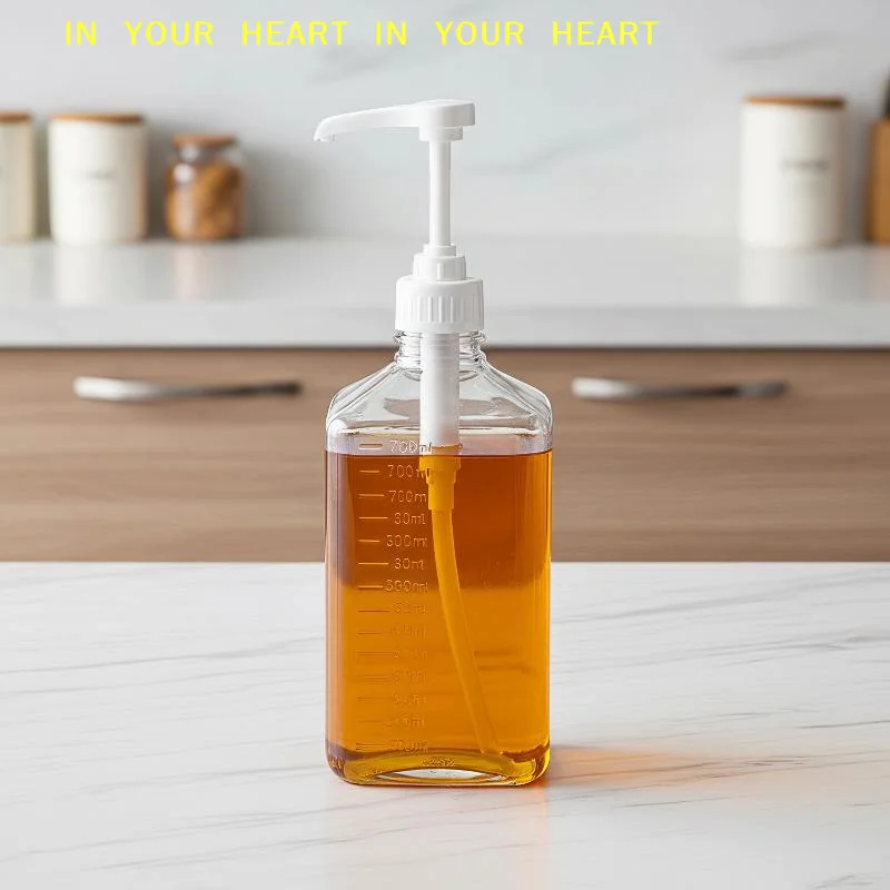 【X】Clear Plastic Syrup Pump Dispenser Bottle Rapid Rebound Strong Suction Measuring for Restaurant Drink Preparation