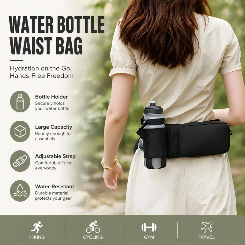 New Multi-functional Sports Waterproof Waist Bag with Large Capacity for Portable Running and Outdoor Activities