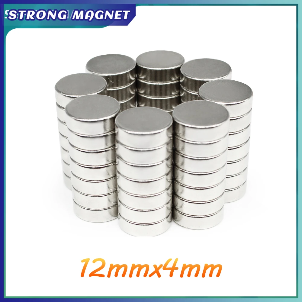 

5/10/20/50/100PCS 12x4 mm Disc Rare Earth Neodymium Magnet 12x4mm Round Permanent NdFeB Magnets Strong 12*4 mm