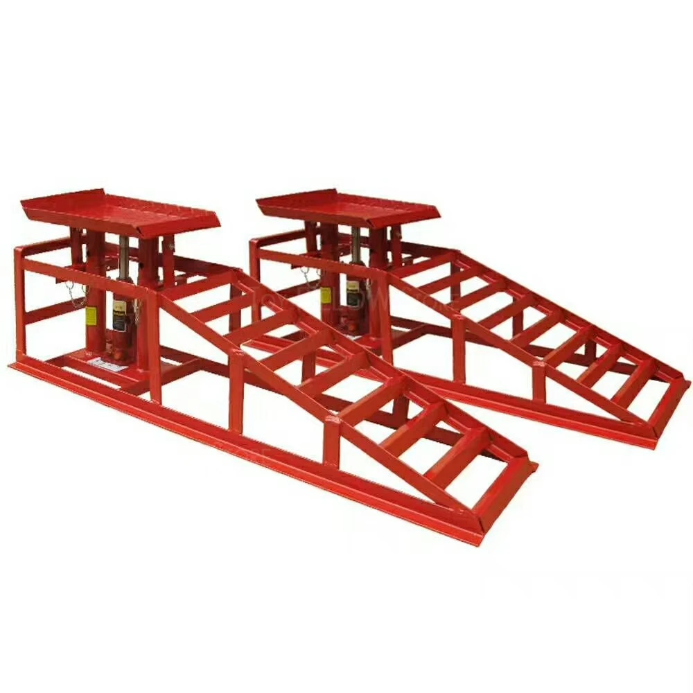 Adjustable 2 Ton CE Garage Car Lift Ramp Portable Steel Hydraulic  Jack Lifter Repair Lifting Equipment Vehicle Tool