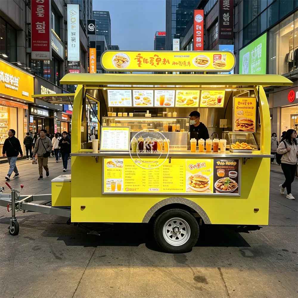 

Street Catering Truck Custom Concession Trailer Mobile Kitchen Ice Cream Cart Coffee Food Trailer Fully Equipped