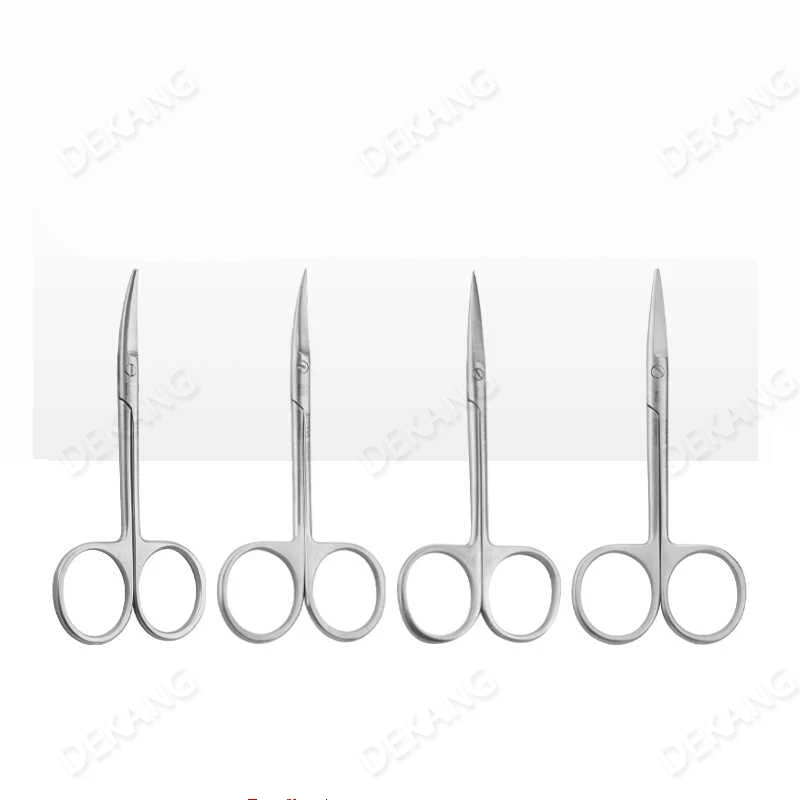 Ophthalmic Scissors 10 Cm Eye Scissors Straight Tip Curved Tip Double Eyelid Stitches Scissors Medical Scissors