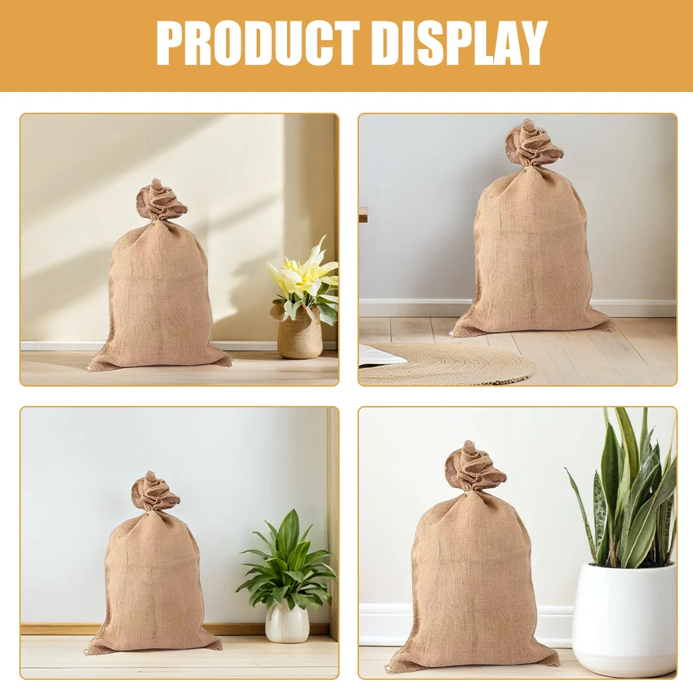 4 قطعة أكياس الخيش الكتان التحكم في الفيضانات كيس البطاطس الثقيلة النقل قابلة لإعادة الاستخدام تخزين المواد الغذائية متعددة الأغراض الاستخدام المنزلي