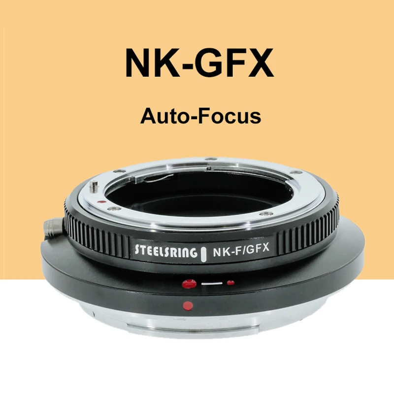 STEELSRING NK-F/GFX Auto focus AF Camera Lens Adapter Ring For Nikon Lens To Fujifilm GFX Camera Fujifilm GFX100/50S/50R